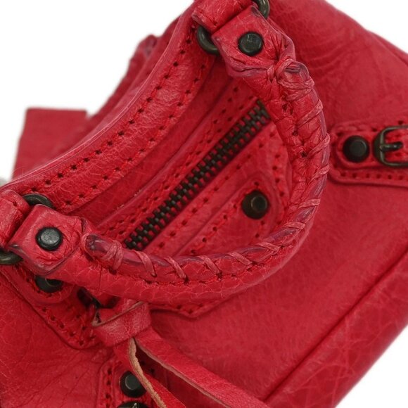 Balenciaga Red Bag Charm Coin Case Key Ring 253199･5765･1669 Small Good XX07125 - Picture 4 of 7